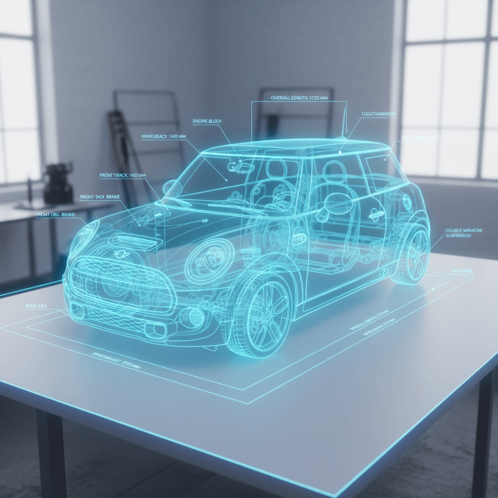 Mini‑Cursy drifting through neon city streets