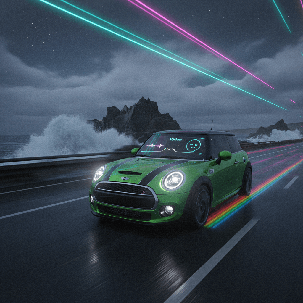 Mini‑Cursy rally jump through jungle track